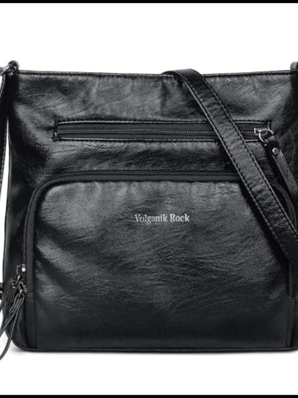 Soft Vegan Leather Crossbody Purse Medium Adjustable Satchel Handbag